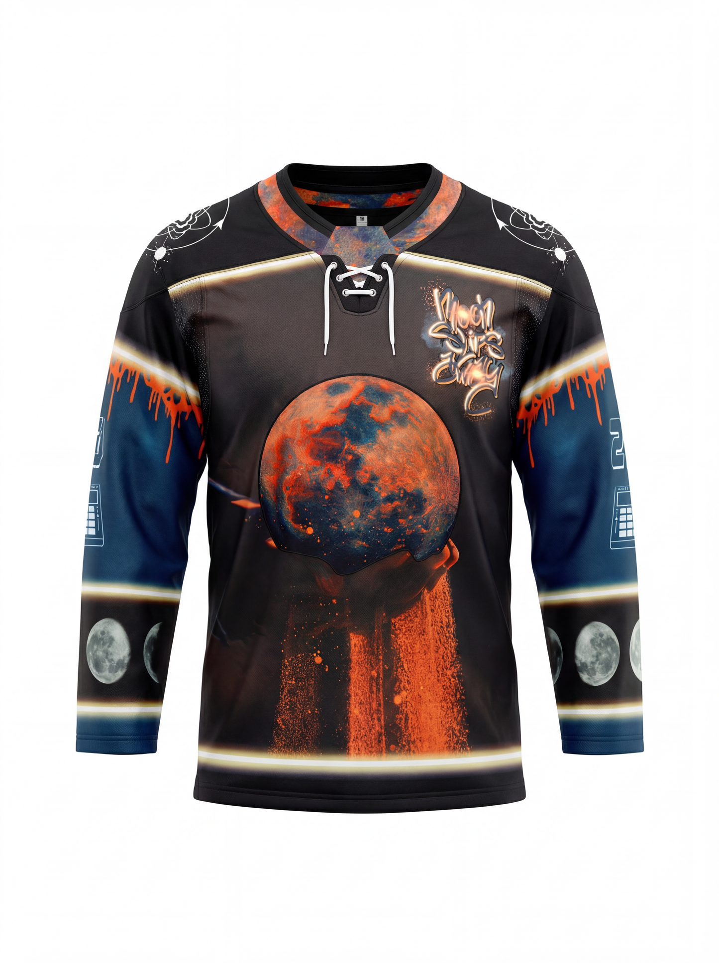 Daily Bread "Moon Slips Away" Embroidered Hockey Jersey – Limited Edition EDM Merch